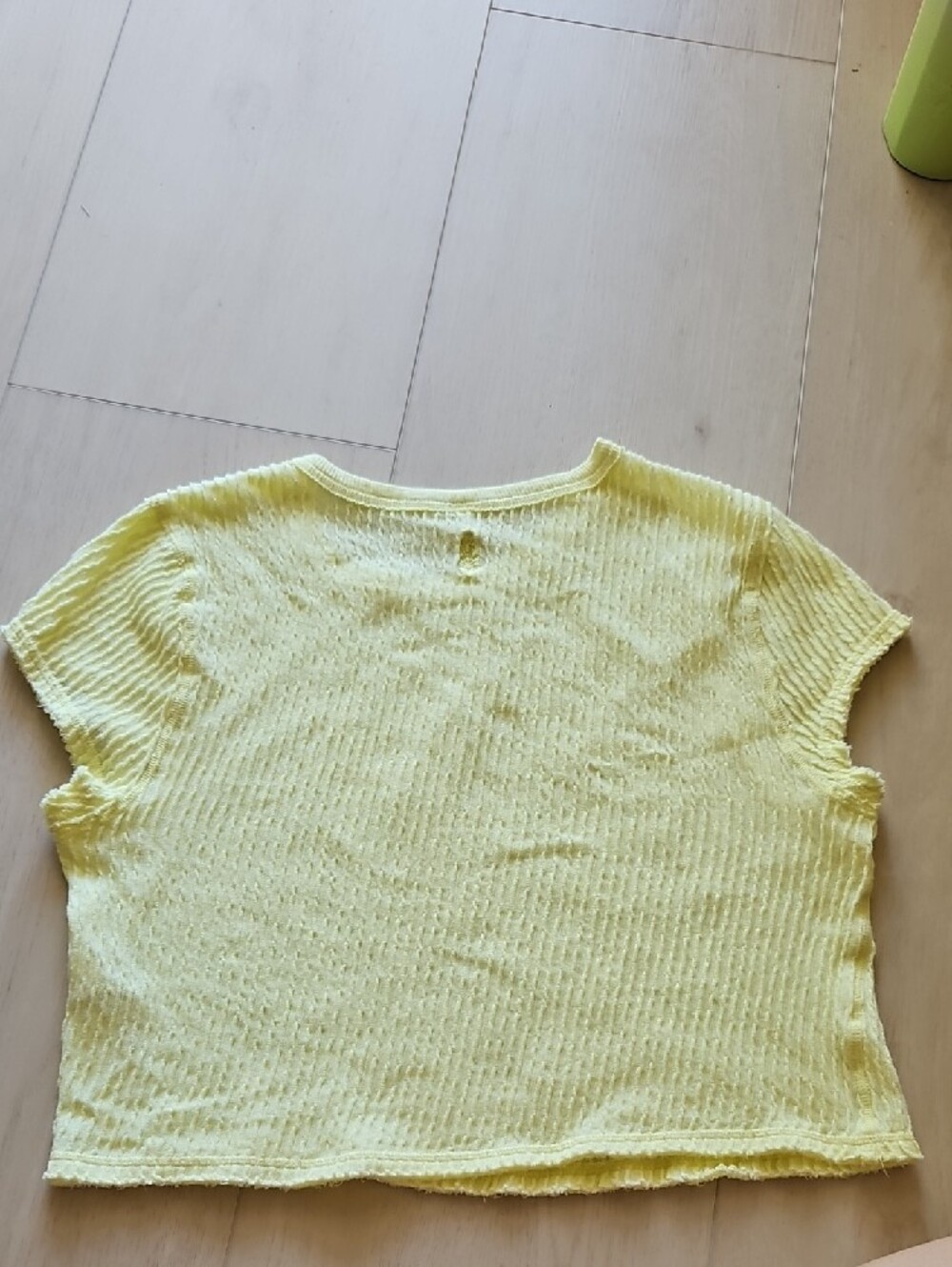 FP Movement Pale Yellow Ribbed Cropped Tee - Picture 6 of 9